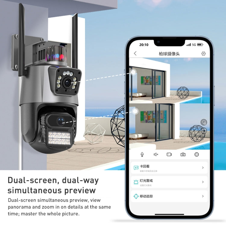 QX81 Humanoid Recognition AI Alarm WIFI Spherical Dual 2MP IP Camera QX81 Humanoid Recognition AI Alarm WIFI Spherical Dual 2MP IP Camera